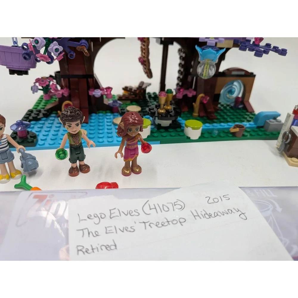 LEGO Elves Lot 41072 Naidas Spa Secret 41071 Airas Creative Workshop Partial Set